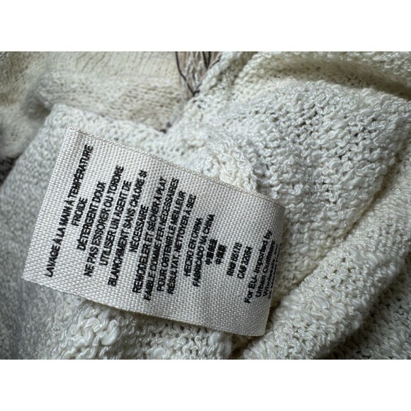 Free People Boho Dress S Ivory Cream Long Sleeve Crochet Maxi Cover Up - Picture 12 of 15